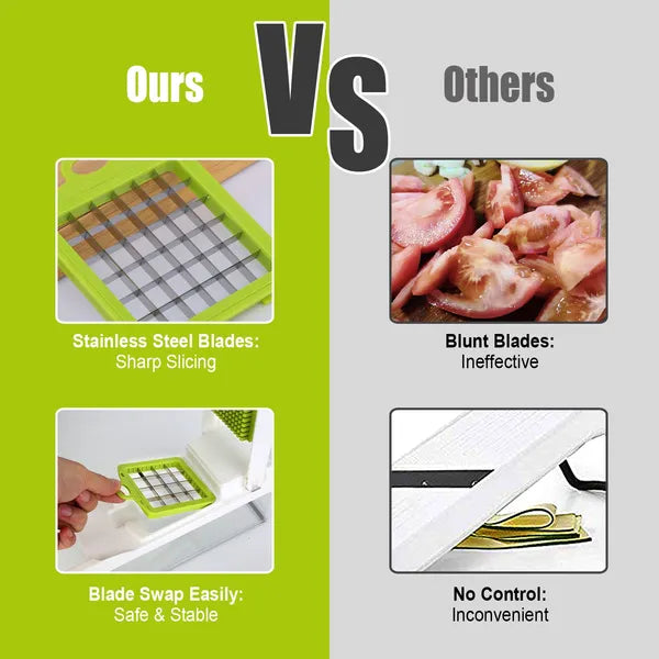 12 In 1 Vegetable Chopper With Container Kitchen Food Slicer Dicer Grater Peeler Egg Separator Hand Protector For Onion Salad Potato GPCT2055Pro